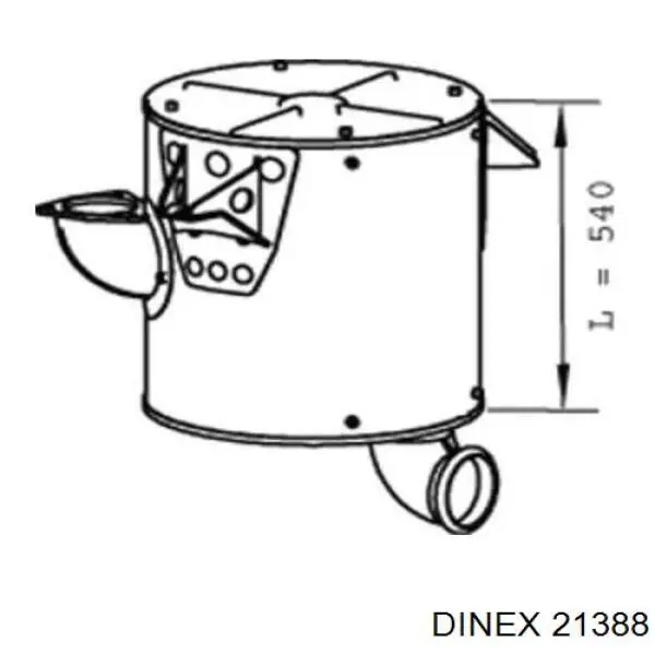 21388 Dinex Silenciador central y trasero