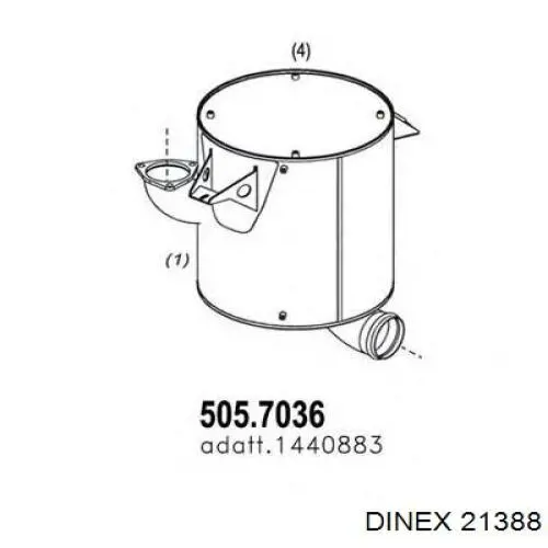 Comprar 21388 Dinex Silenciador central y trasero