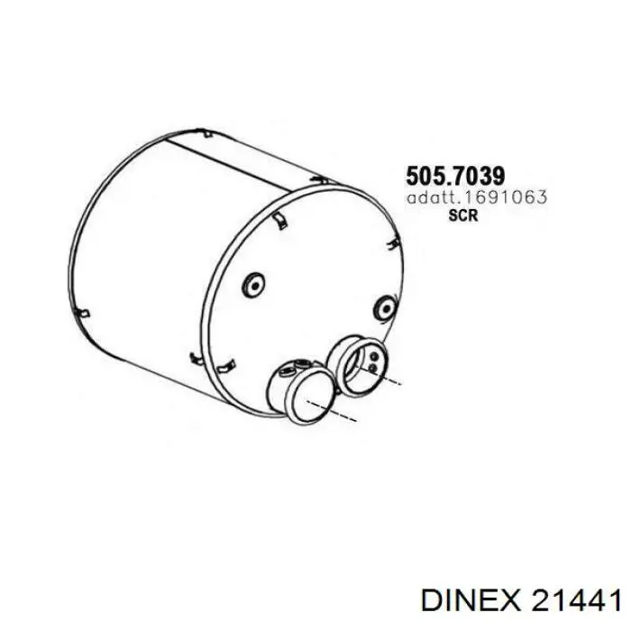 1691063 DAF luz de gálibo derecha