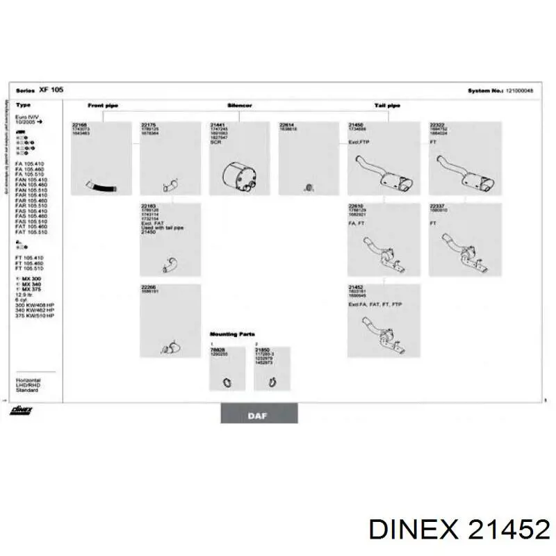 Comprar 21452 Dinex Silenciador trasero