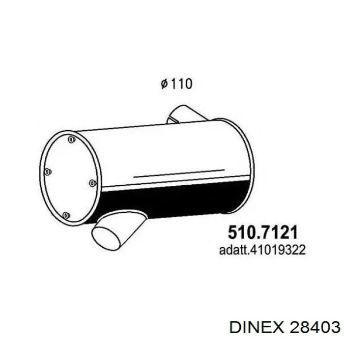 28403 Dinex silenciador posterior