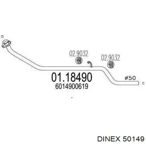 Comprar 013267 Peugeot/Citroen Tubo de admisión del silenciador de escape delantero