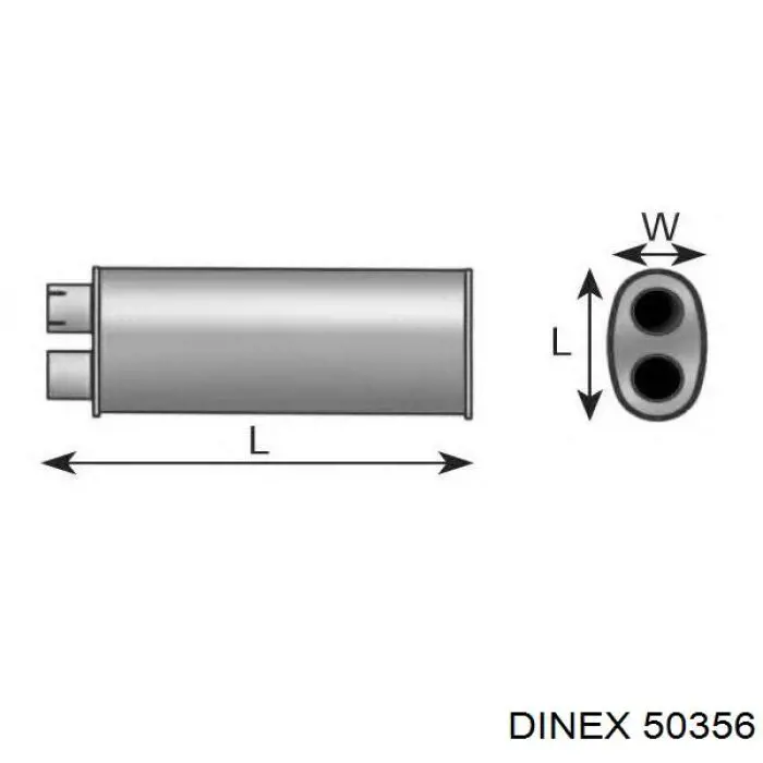Silenciador central y trasero Dinex 50356 precio, desde 267,26 EUR