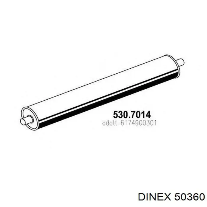 Silenciador central y trasero Dinex 50360 precio, desde 140,15 EUR