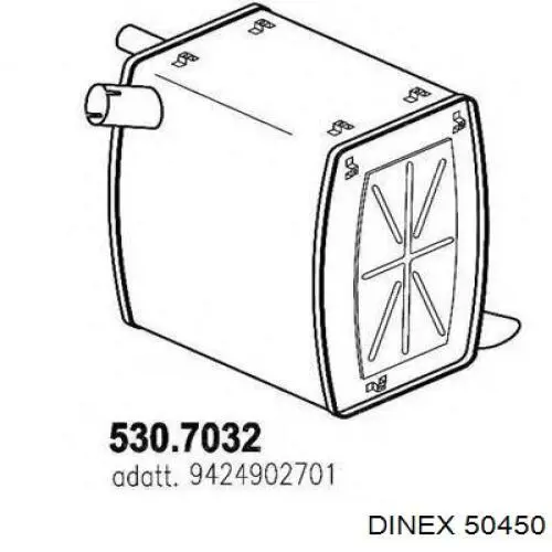 Comprar 50450 Dinex Silenciador trasero