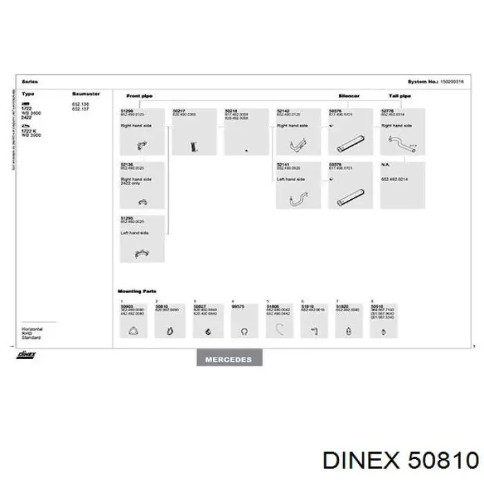 50810 Dinex abrazadera de sujeción delantera