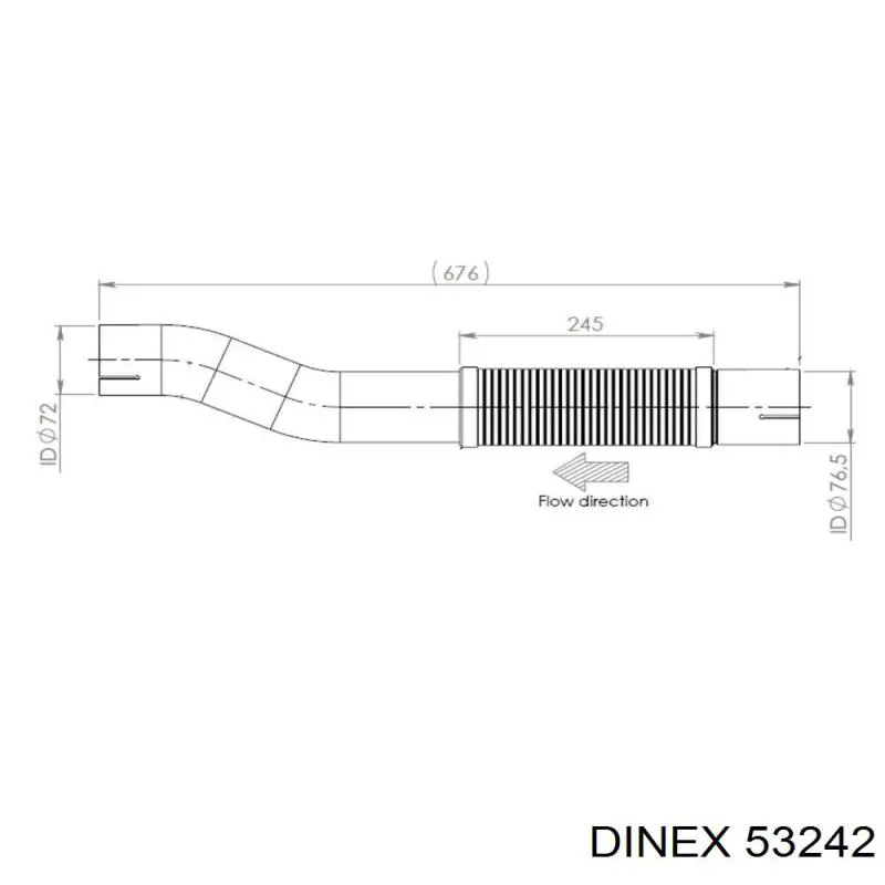 Tubo flexible de escape Dinex 53242 precio, desde 143,63 EUR
