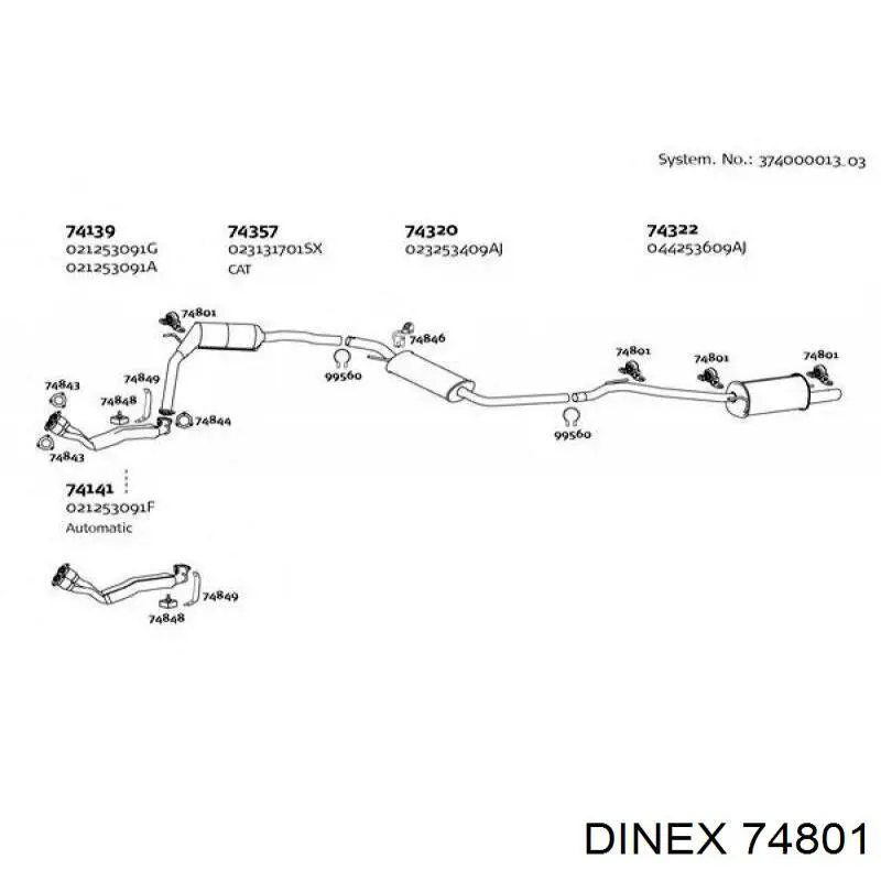 74801 Dinex soporte escape