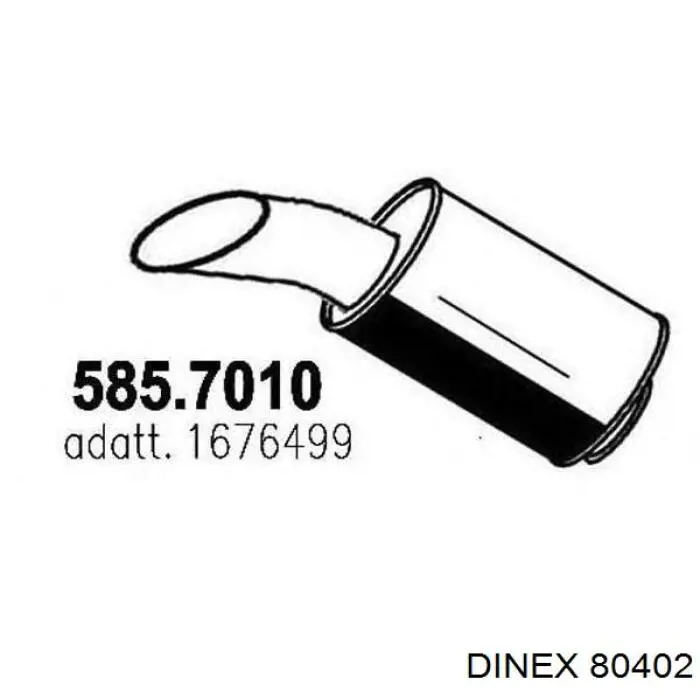 Silenciador posterior Dinex 80402