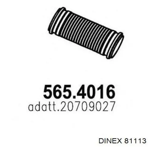 Tubo flexible de escape 57159K Hobi