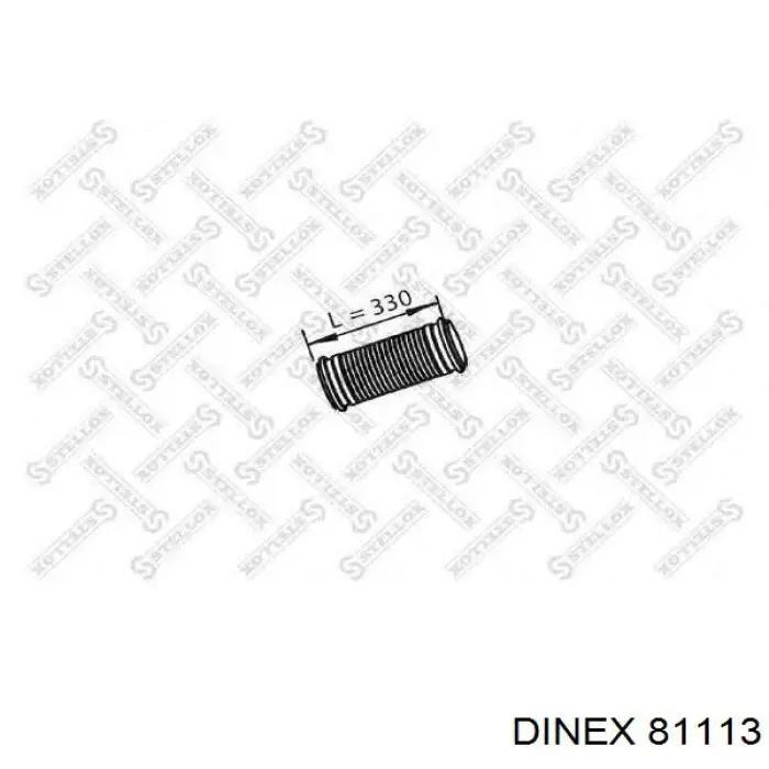 81113 Dinex chapa ondulada del silenciador