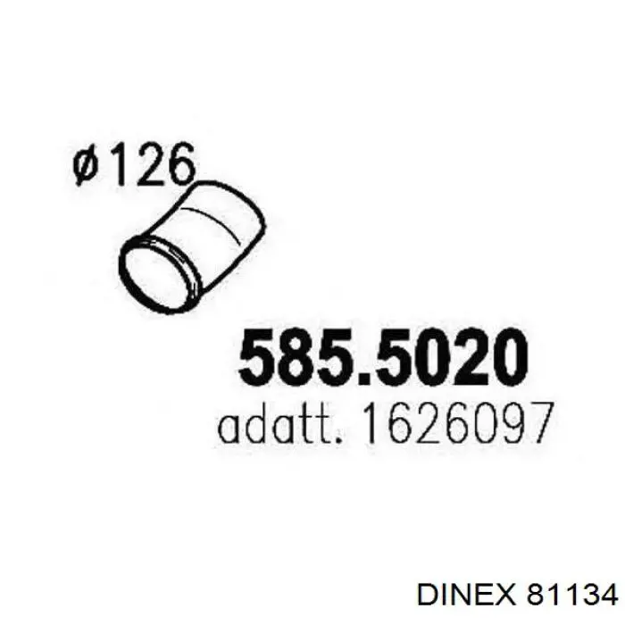 Comprar 82171 Dinex Tubo de admisión del silenciador de escape delantero
