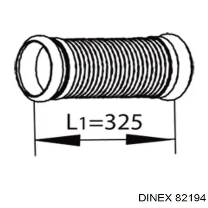 82194 Dinex chapa ondulada del silenciador