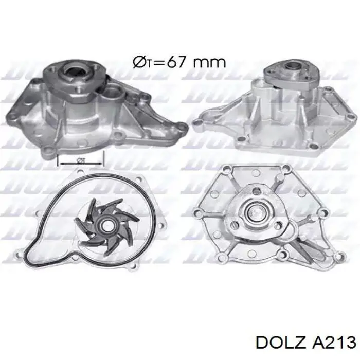 A213 Dolz Bomba refrigerante coche
