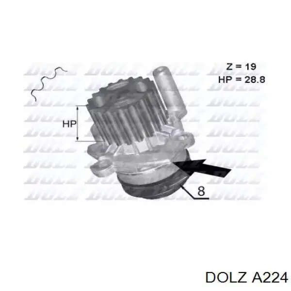 Bomba de agua A224 Dolz