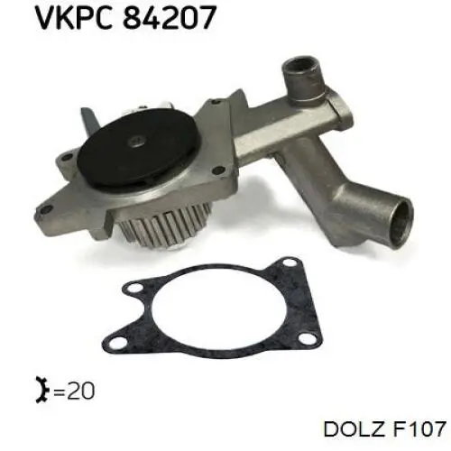 F107 Dolz Bomba refrigerante coche