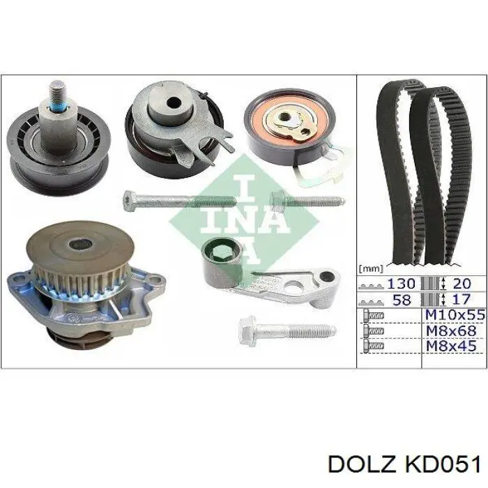 Juego de correas dentadas Dolz KD051 precio, desde 110,35 EUR