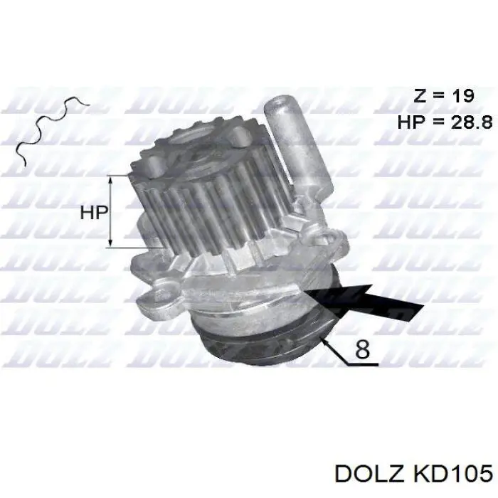 KD105 Dolz kit correa de distribución