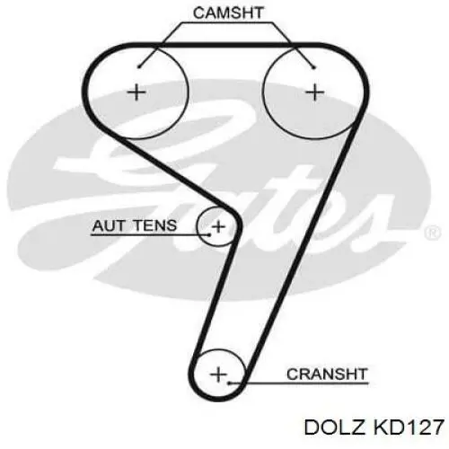 KD127 Dolz kit correa de distribución