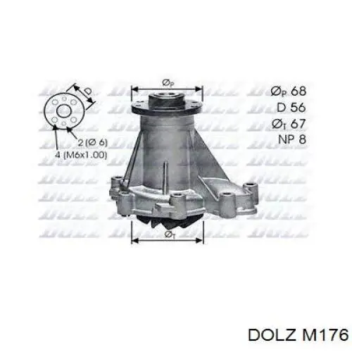 M176 Dolz Bomba refrigerante coche