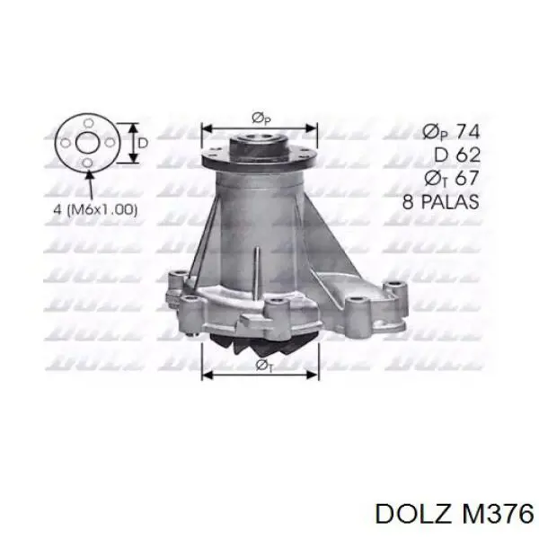 Comprar M376 Dolz Bomba de agua para motor
