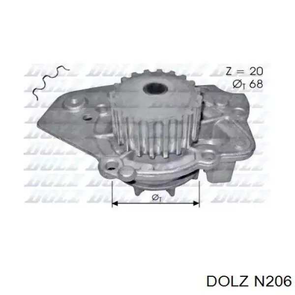 N206 Dolz Bomba refrigerante coche