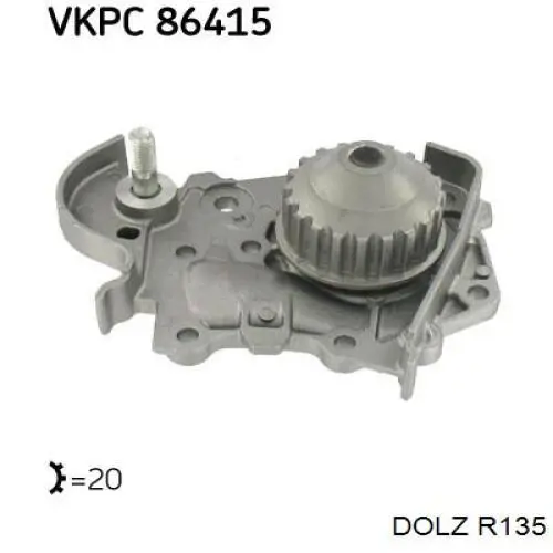 Comprar R135 Dolz Bomba de agua para motor