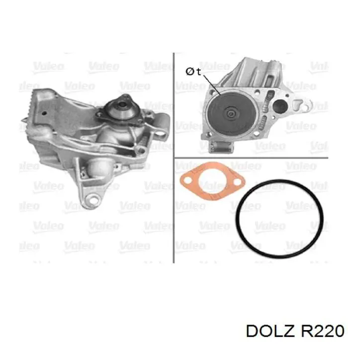 R220 Dolz Bomba refrigerante coche