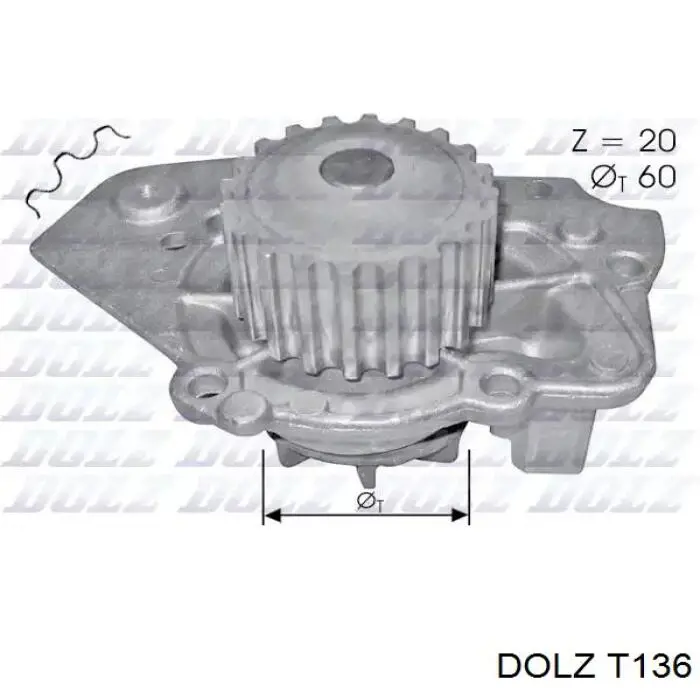 T136 Dolz Bomba refrigerante coche