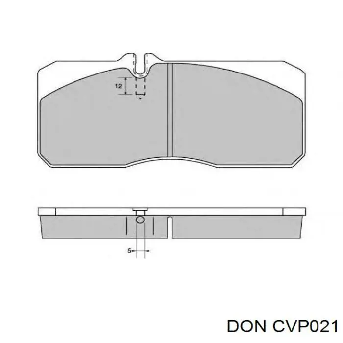 CVP021 DON pastillas de freno delanteras