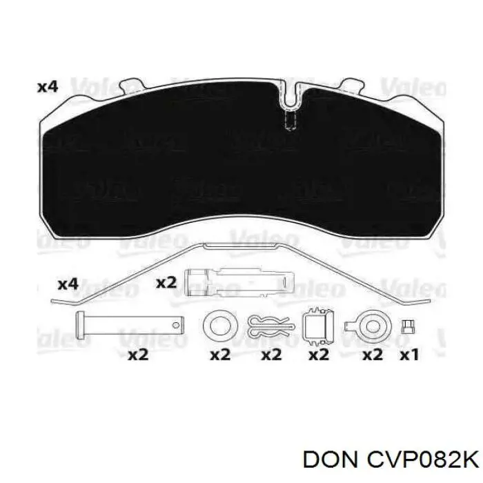 CVP082K DON pastillas de freno delanteras