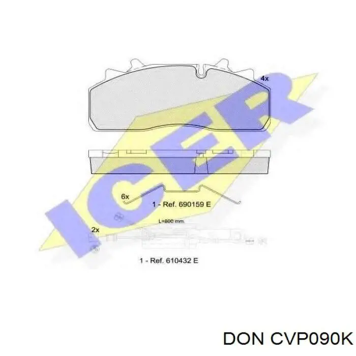 CVP090K DON pastillas de freno delanteras