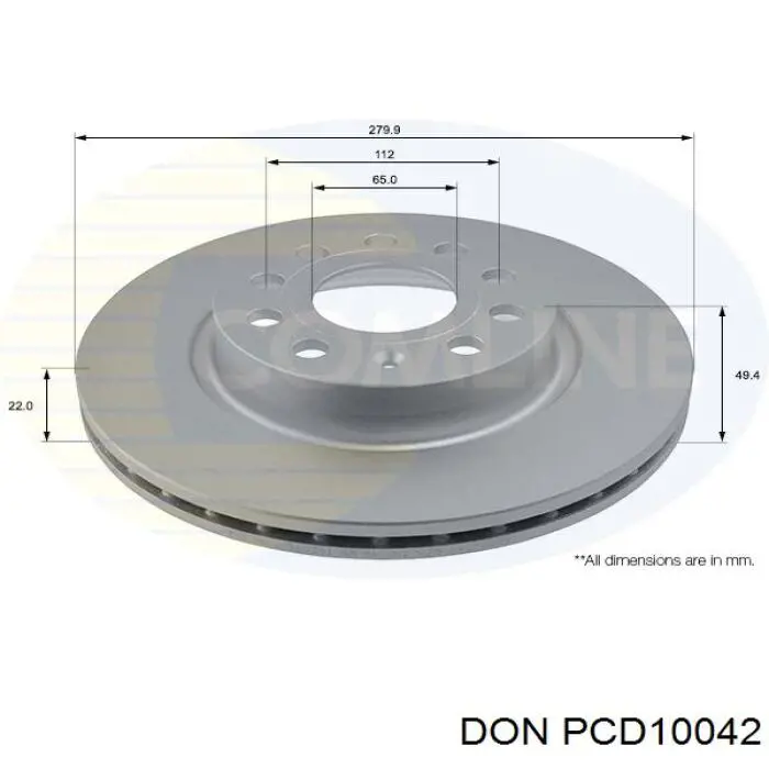 Freno de disco delantero Volkswagen Caddy 2 9K9