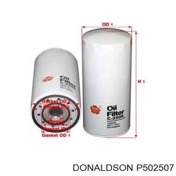 P502507 Donaldson filtro de aceite