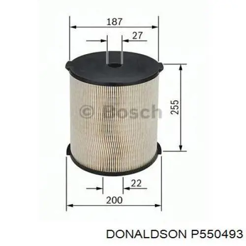 P550493 Donaldson filtro de aceite