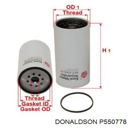 Comprar P550778 Donaldson Filtro diesel