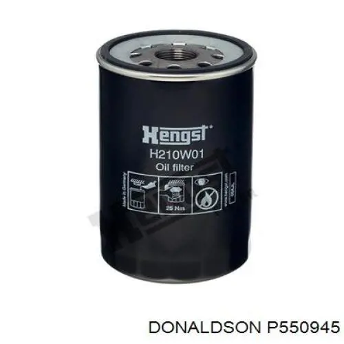 Filtro de aceite Donaldson P550945 precio, desde 8,89 EUR