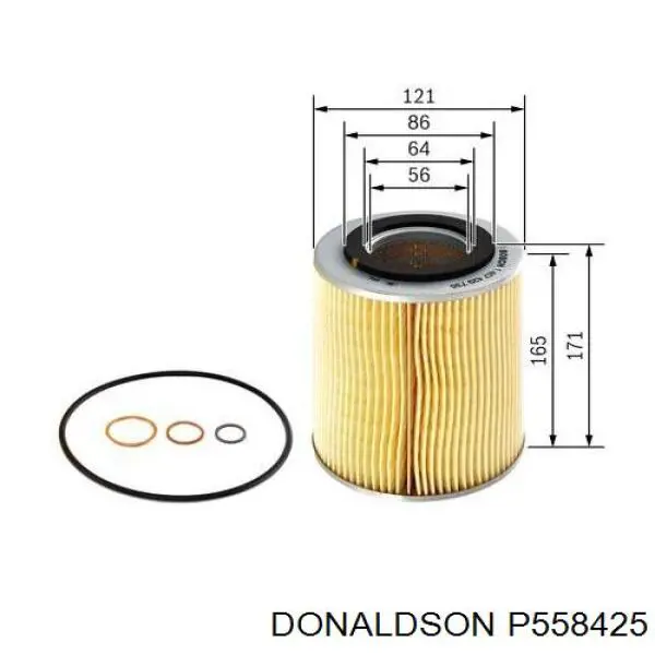 Filtro de aceite Donaldson P558425 precio, desde 11,73 EUR