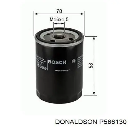 Filtro de aire comprimido de turbocompresor DONALDSON P566130