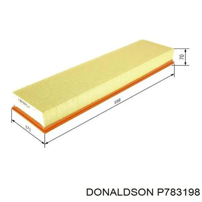 P783198 Donaldson filtro de aire