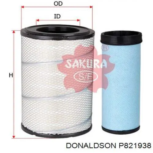 P821938 Donaldson filtro de aire