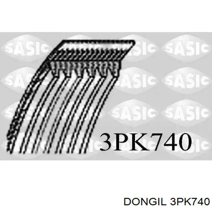 3PK740 Dongil correa trapezoidal