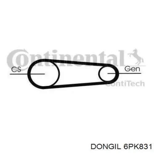 6PK831 Dongil correa trapezoidal