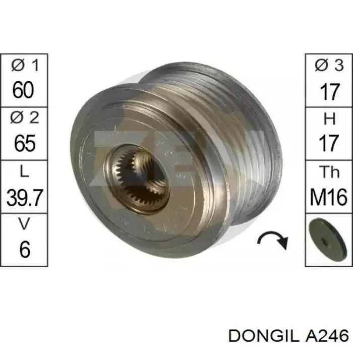 A 24.6 Dongil correa trapezoidal