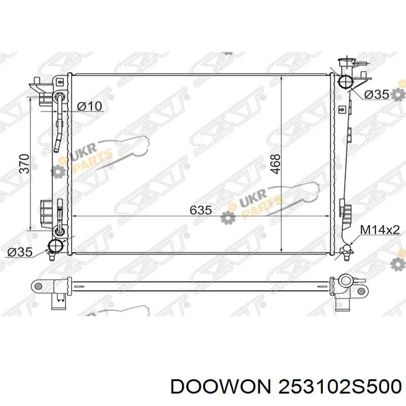 Radiador 253102S500 Doowon