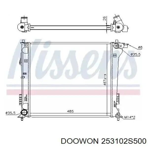 253102S500 Doowon Refrigeración del motor