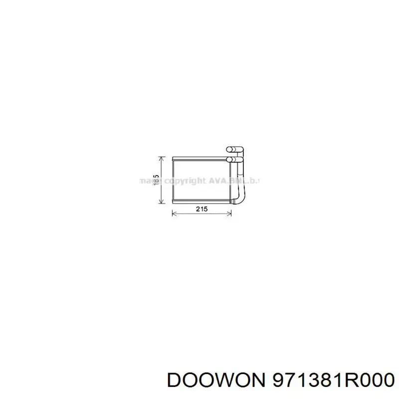 Radiador interior Doowon 971381R000 precio, desde 111,30 USD