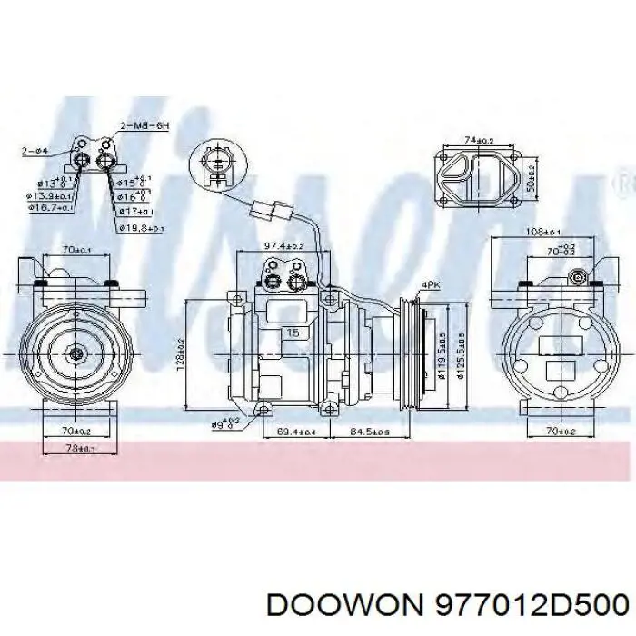 Compresor ac Doowon 977012D500 precio, desde 75,50 EUR