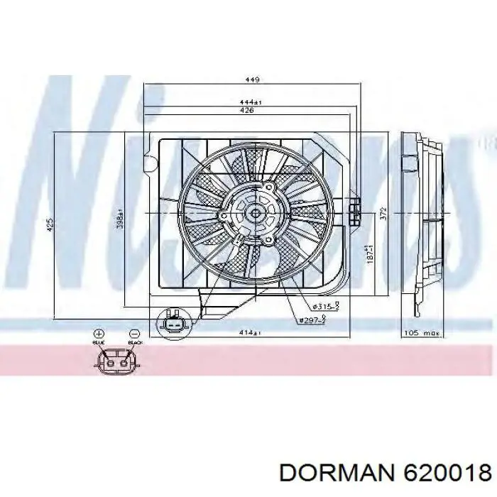 620018 Dorman bastidor radiador (armazón)