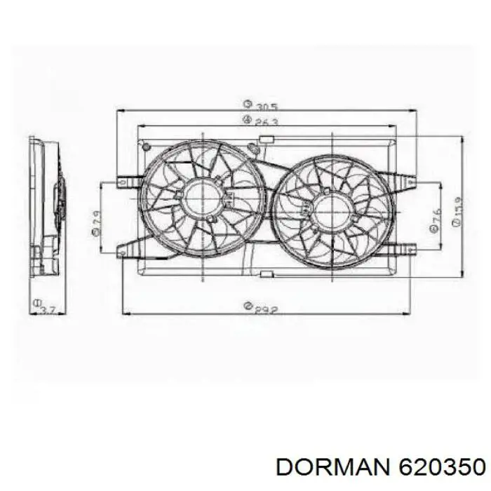 620350 Dorman motor del ventilador de enfriado